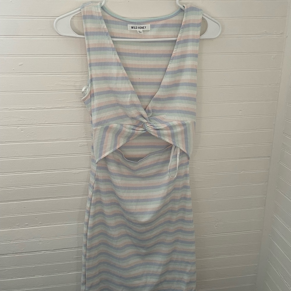 Stripped Cut Out Summer Dress